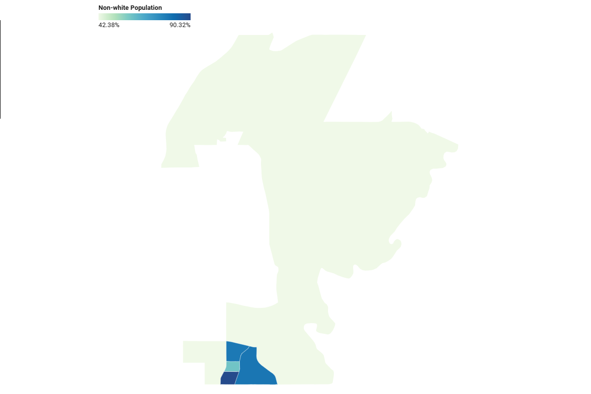 Map showing relocated census blocks in Madison County